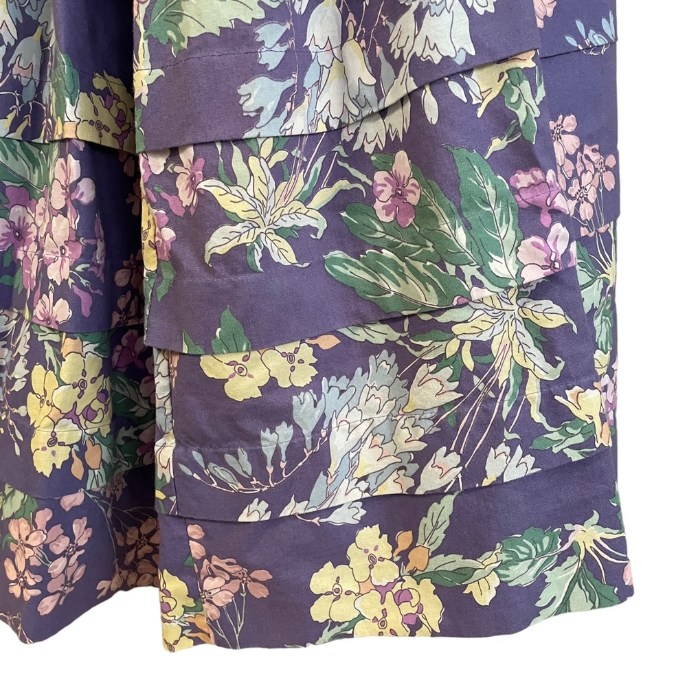 LAURA ASHLEY Vintage Lavender Floral Sweetheart Fit & Flare Dress US 8/UK 10 - Picture 4 of 11